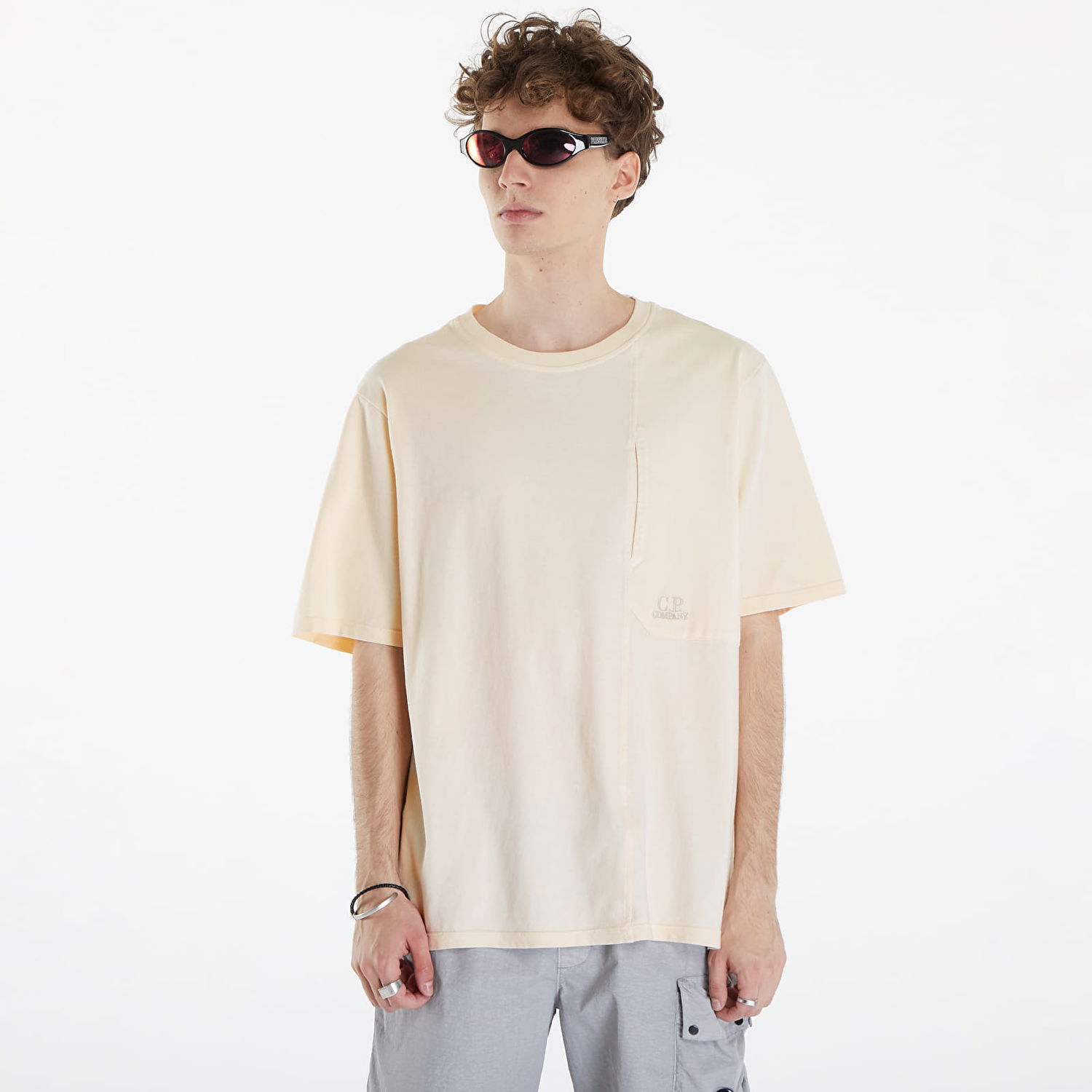 Majica kratkih rukava C.P. Company Short Sleeve T-Shirt Pistachio Shell Bež | 16CMTS182A005697G-402, 0