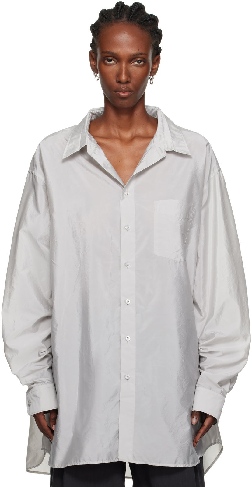Košulja Maison Margiela Maison Margiela Long-Sleeve Button-Down Shirt Siva | S51DT0025 M35350