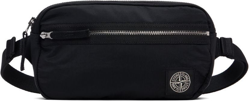 Torba oko struka Stone Island Stone Island Coated Nylon Belt Bag Crna | K2S15 9200016 S0251