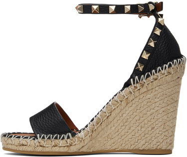 Njega cipela Valentino Valentino Garavani Double Rockstud Wedge Heeled Sandals Crna | 6W2S0090VTO, 2