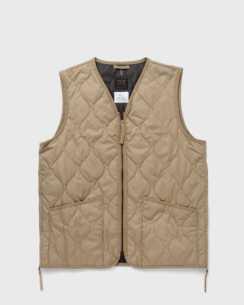 Prsluk TAION MILITARY ZIP V NECK DOWN VEST Smeđa | TAION-001ZML-1-COYOTE