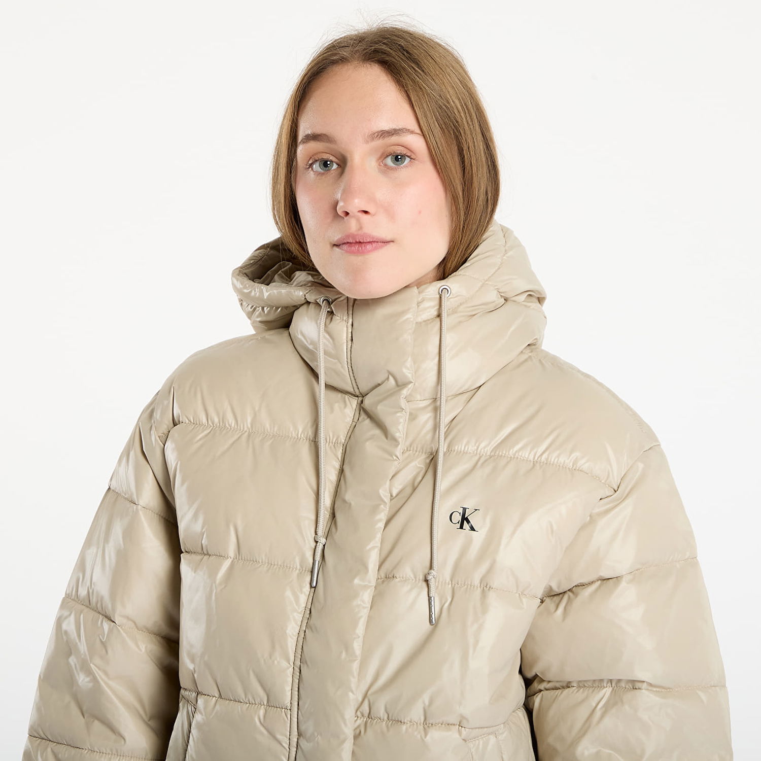 Pernata jakna CALVIN KLEIN Calvin Klein Jeans Shine Puffer Jacket Bež | LV047D505G NSU, 1