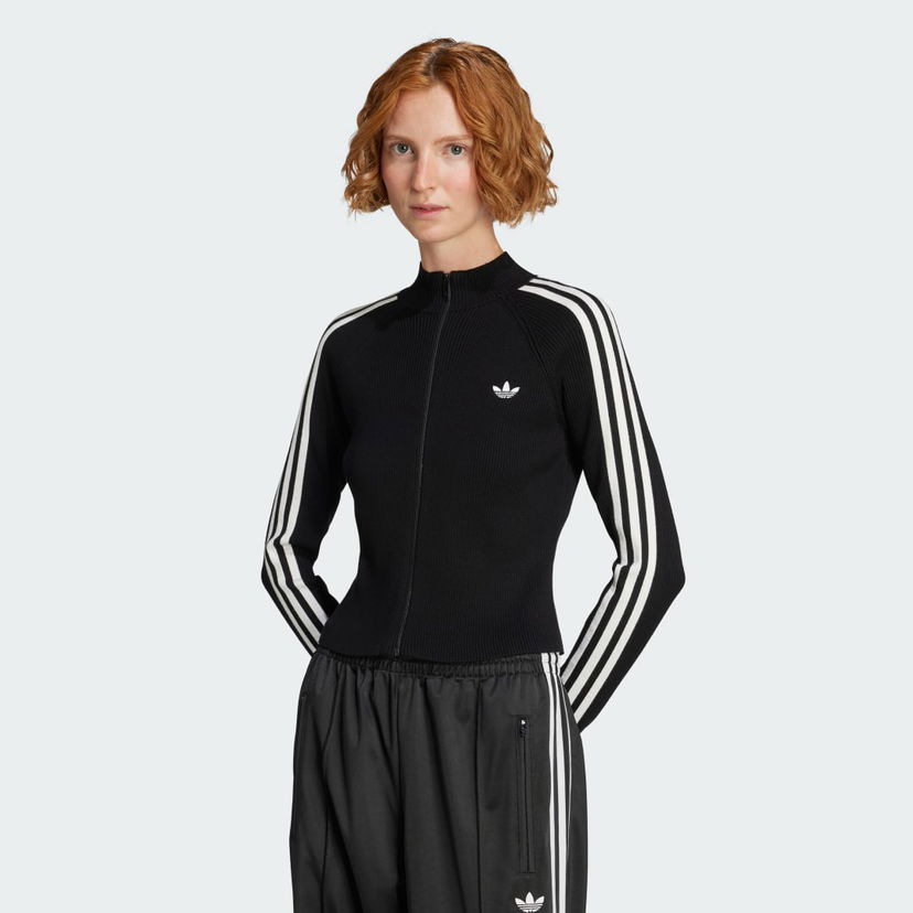Džemper adidas Performance Adicolor Slim-Fit Knit Top Crna | JY2597