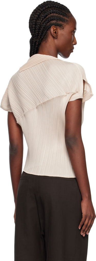 Majice i majice bez rukava Pleats Please Issey Miyake Pleats Please Issey Miyake Pleated Asymmetric Leap Top Bež | PP58JK461, 2