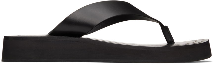 Odjeća The Row The Row Ginza Platform Flip-Flop Sandals Crna | F1159-L52, 0