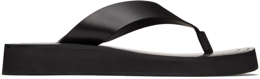 Odjeća The Row The Row Ginza Platform Flip-Flop Sandals Crna | F1159-L52