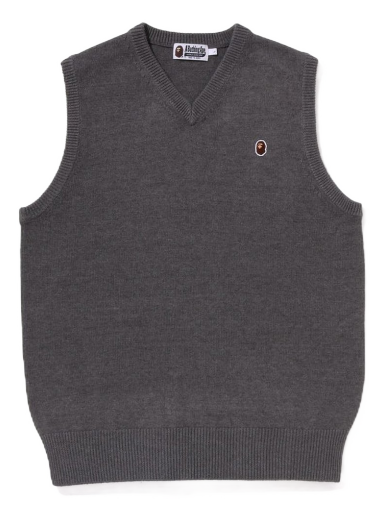 Džemper BAPE Ape Head One Point Knit Vest Siva | 1J30-120-002