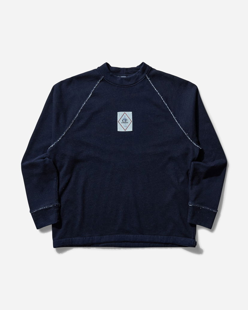 Džemper C.P. Company Fleece Logo Sweatshirt Tamnoplava | 18CMSS184A-110055W D08