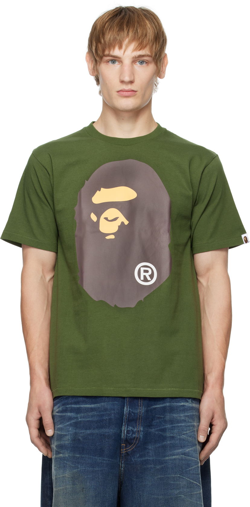 Majica kratkih rukava BAPE Big Ape Head Graphic T-Shirt Zelena | 001TEK801002M