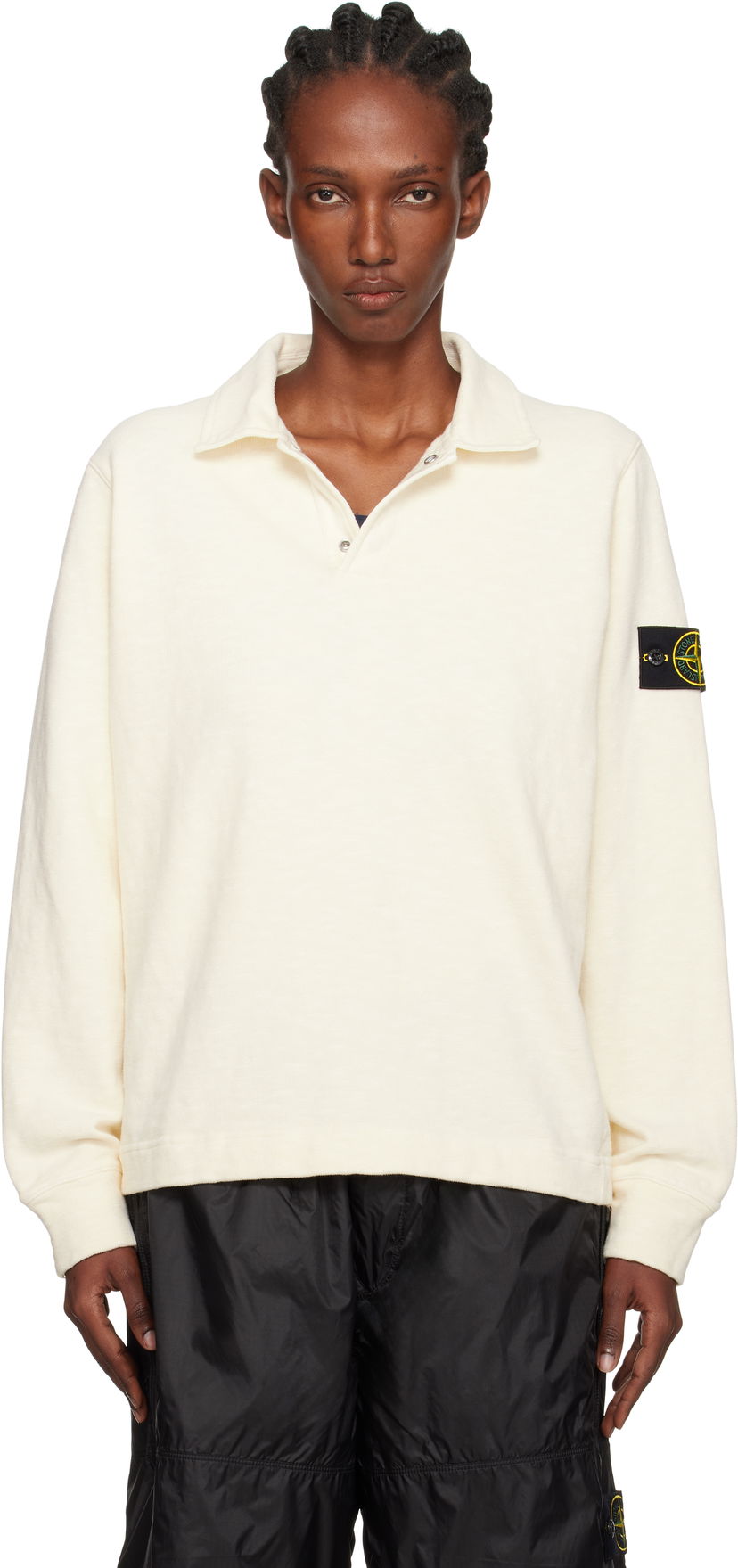 Polo majica Stone Island Stone Island Brushed Cotton Jersey Polo Bijela | K2S15 6100054 S0238