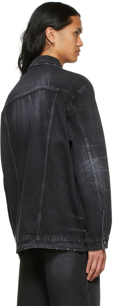 Jakna We11done We11done Graphic Print Denim Jacket Crna | WD-DJ1-22-356-U-WB, 2