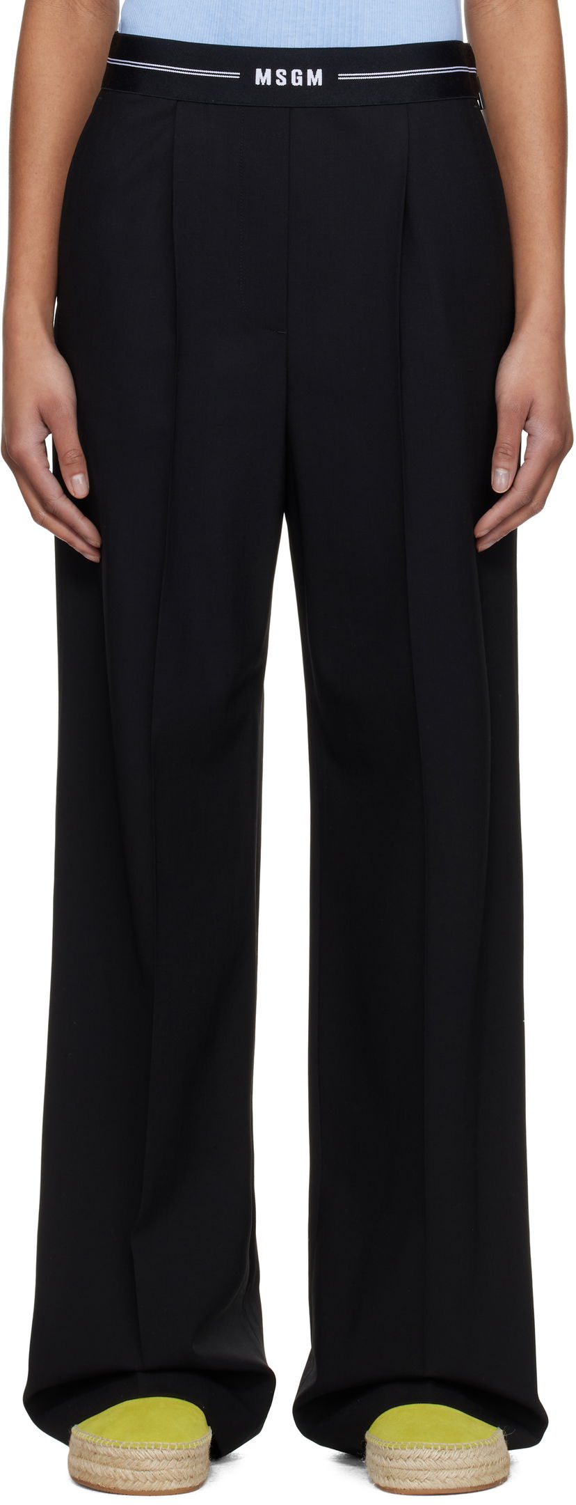 Hlače MSGM MSGM Pleated Trousers Crna | 3841MDP14 257127