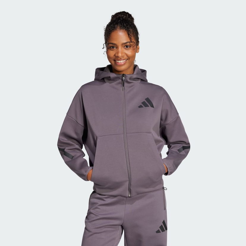 Dukserice adidas Performance Z.N.E. Full-Zip Training Hoodie Ljubičasta | JD5985