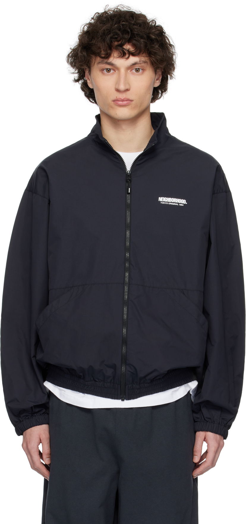 Vjetrovka Neighborhood Neighborhood Water-Repellent Track Jacket Crna | 251TSNH-JKM06