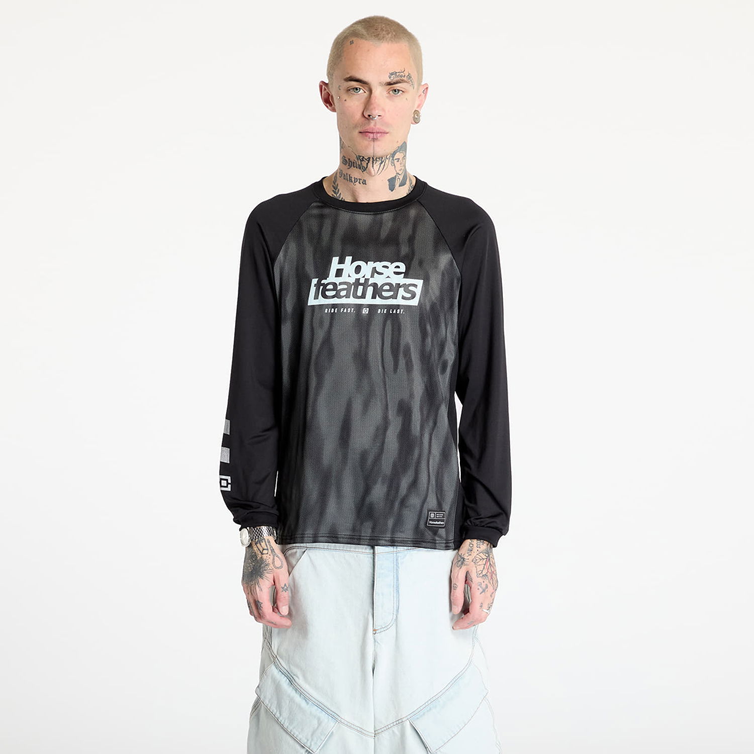 Dres Horsefeathers Horsefeathers Spike Long Sleeve Bike Jersey Crna | TM065C, 0