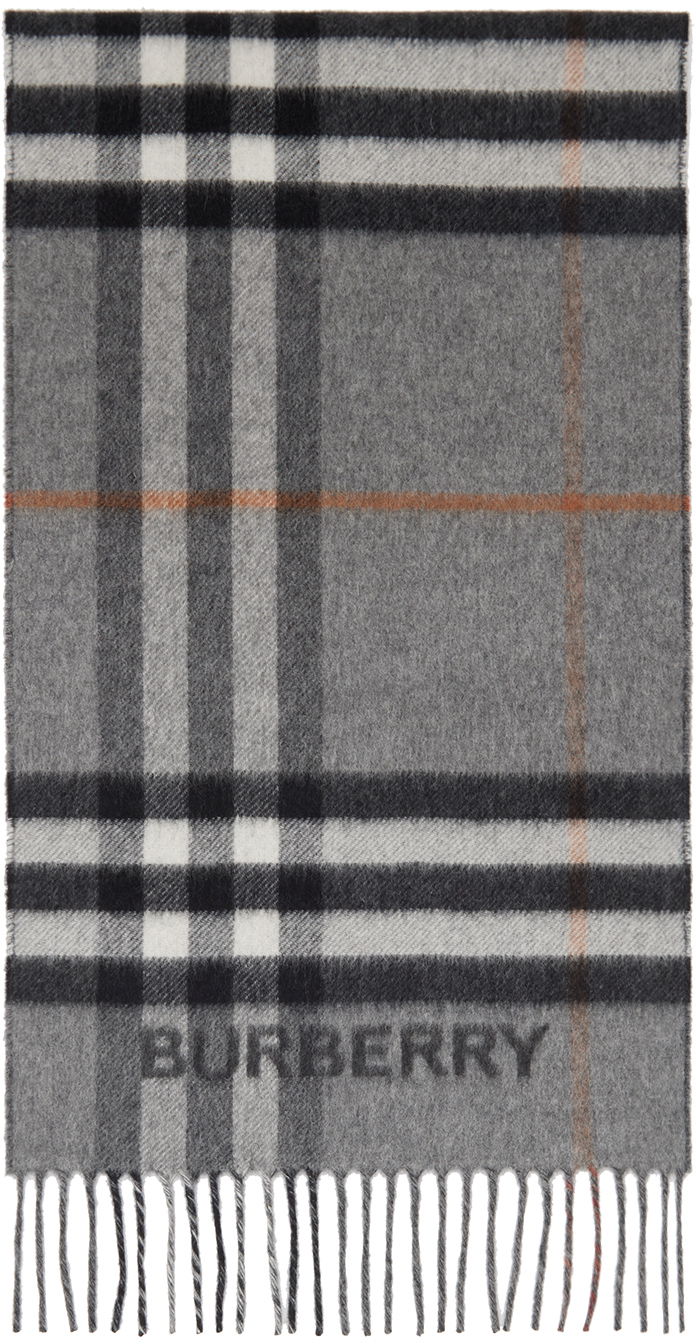 Šal Burberry Contrast Check Scarf Gray Siva | 8059277