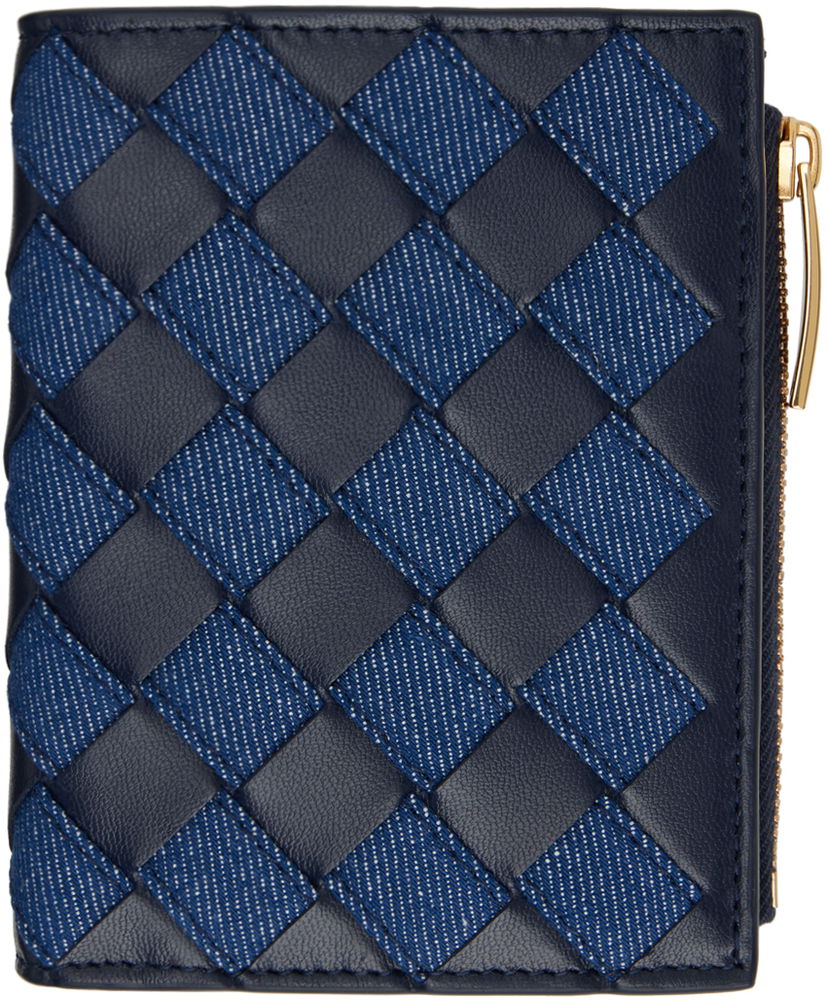Novčanik Bottega Veneta Intrecciato Small Bi-Fold Wallet Tamnoplava | 797006 V48V3