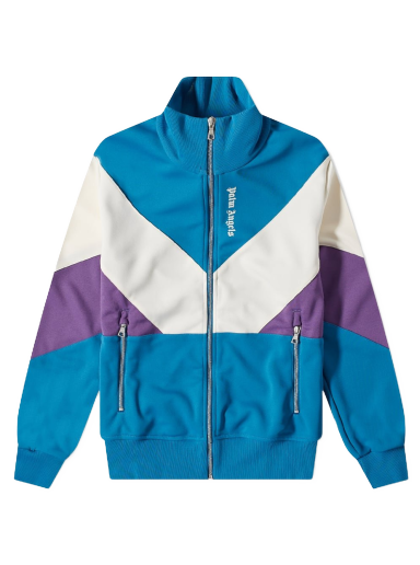 Bomber jakna Palm Angels Colourblock Track Jacket Plava | PMBD034F22FAB0014703