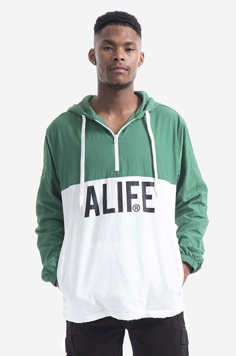Vjetrovka Alife Windbreaker With Logo Zelena | ALISS20.28