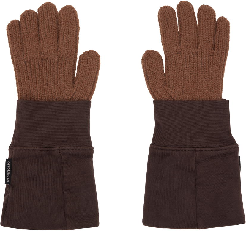 Rukavice Ottolinger Ottolinger Deconstructed Sleeve Gloves Smeđa | 129-902928-01