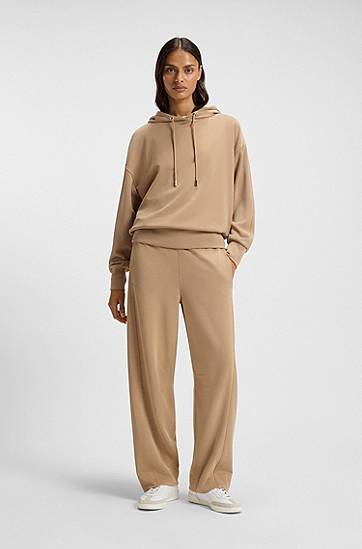 Dukserice BOSS Oversized-fit Hoodie with Handwritten Logo Bež | 50551451, 1