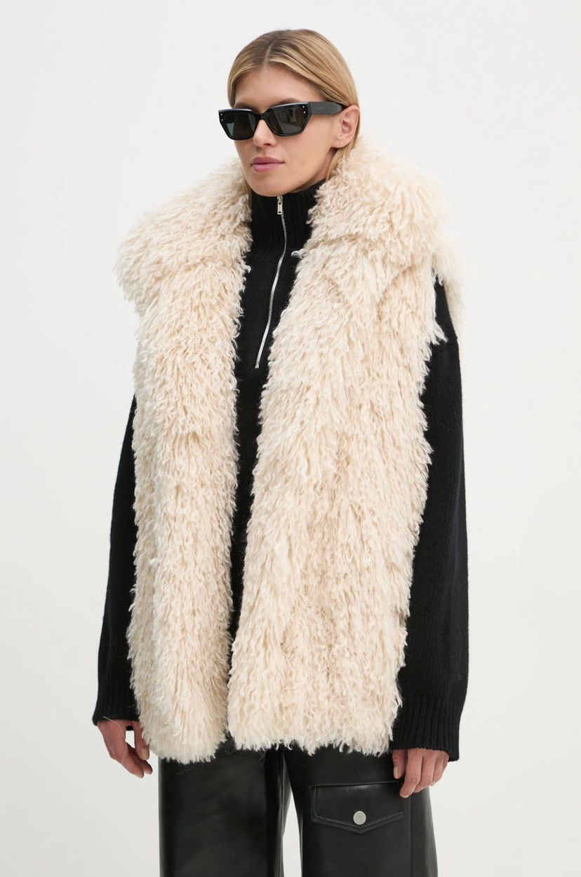 Prsluk Nanushka Faux Fur Vest Bež | NU24FWTP40371