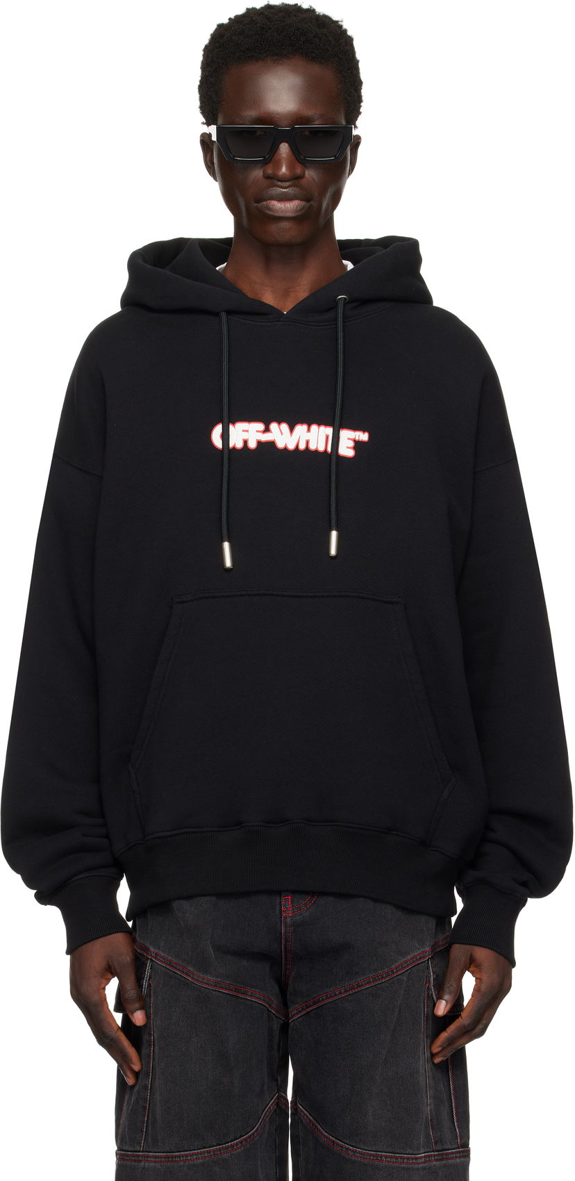 Dukserice Off-White Logo Print Hoodie Crna | OMBB085F24FLE00J1001
