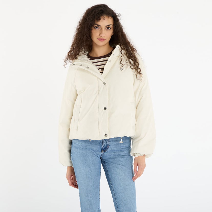 Pernata jakna GUESS 4G Boxy Puffer Jacket Bijela | V5BL07WGLW2-F0YN
