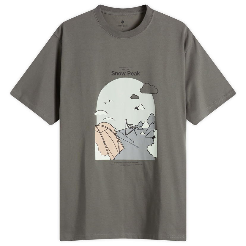 Majica kratkih rukava Snow Peak Camping Graphic T-Shirt, Size Small Siva | TS-25AU008-GRY