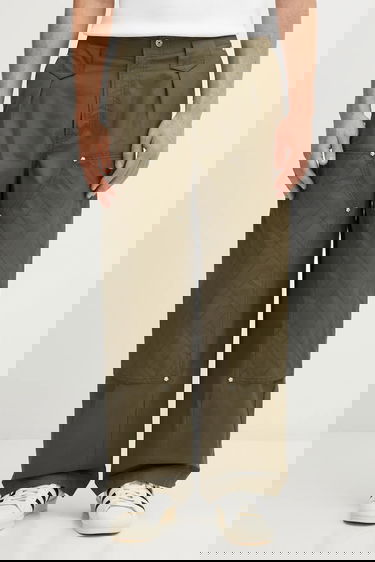 Hlače KENZO Weave Double Knee Pant Zelena | FF65PA2469HD, 0