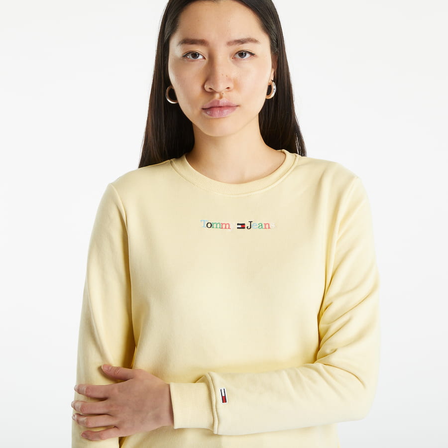 Dukserice Tommy Hilfiger Regular Color Serif Sweatshirt Žuta | DW0DW15648 ZHO, 1