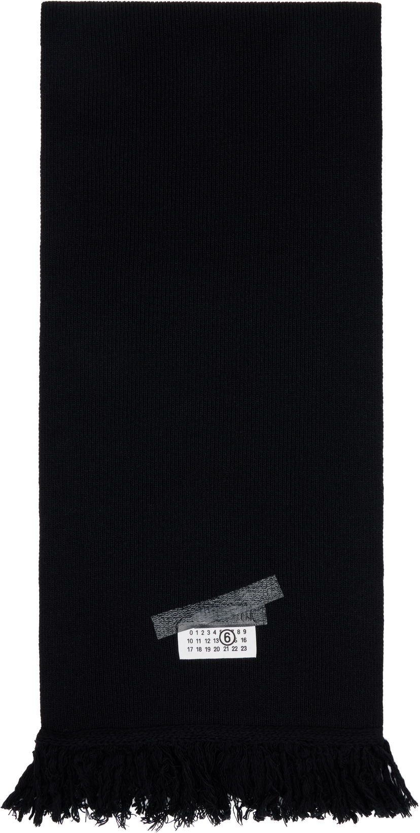 Šal Maison Margiela MM6 Maison Margiela Taped Label Wool Scarf Crna | SH2TE0004 M13168