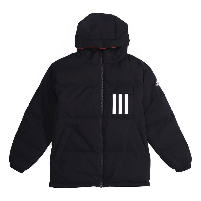 Pernata jakna adidas Originals Reversible Hooded Down Jacket Crna | EH4011