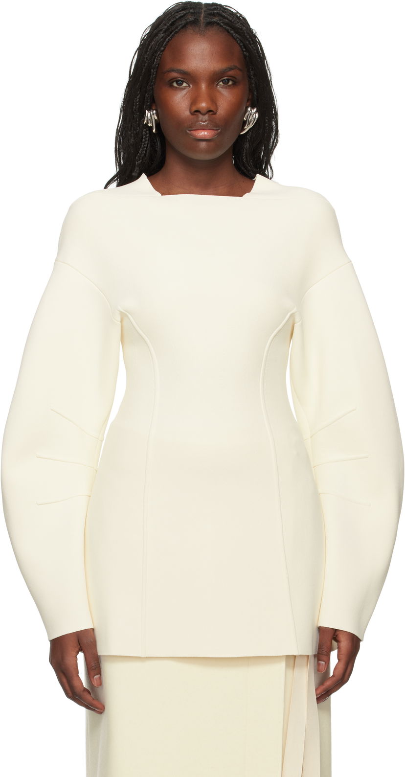 Džemper Jil Sander Long Sleeve Sweater Bijela | J03GP0147_J18329