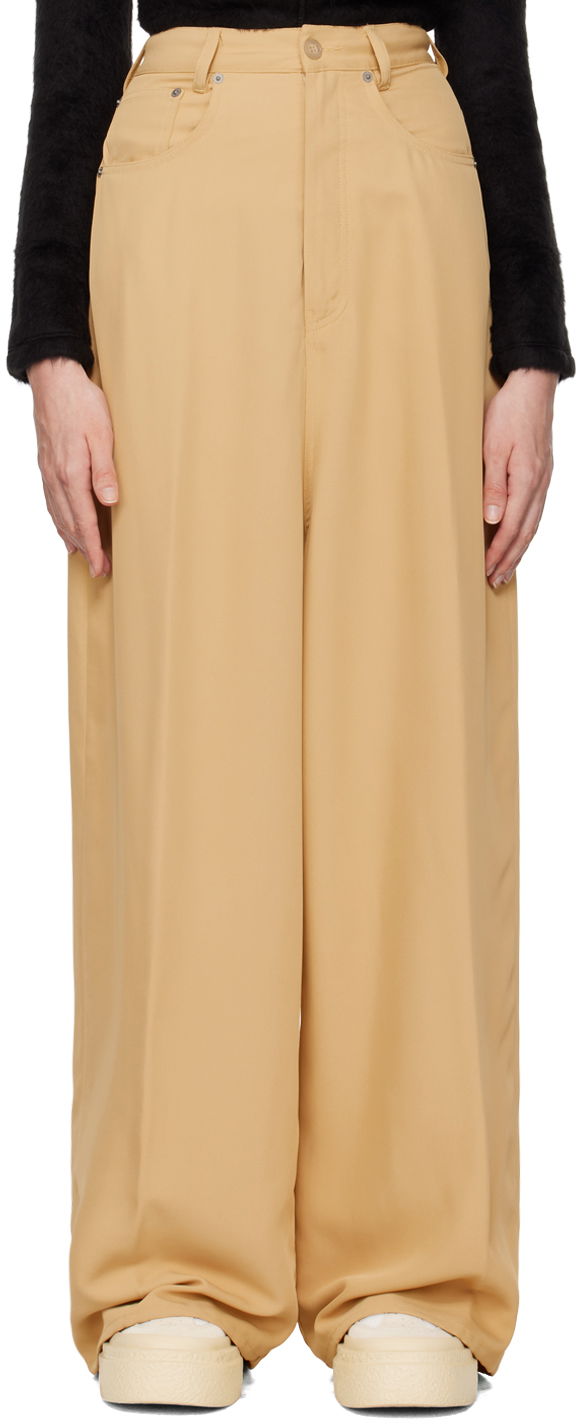 Hlače Maison Margiela Fluid Viscose Twill 5 Pocket Trousers Žuta | S62LB0173 M35225