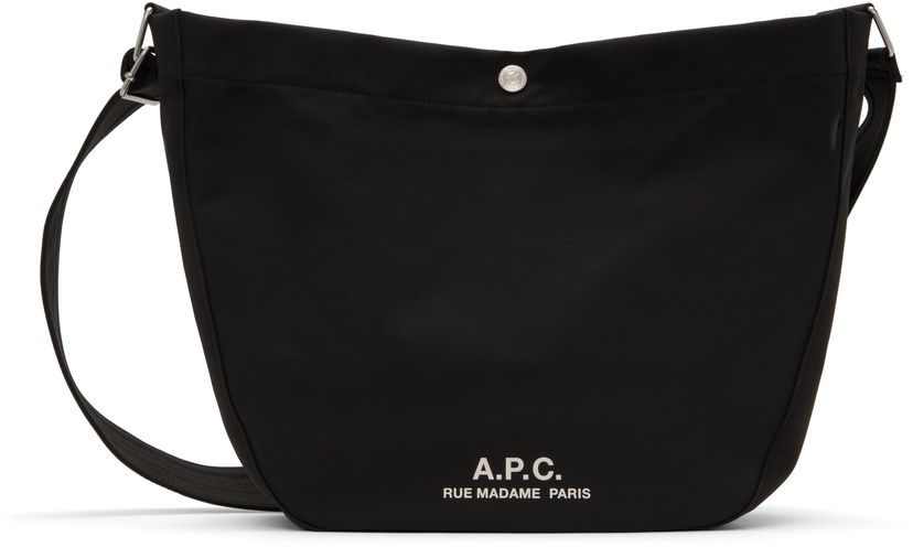 Torba za rame A.P.C. Black Journal Crossbody Bag Crna | PSAKR-M61939