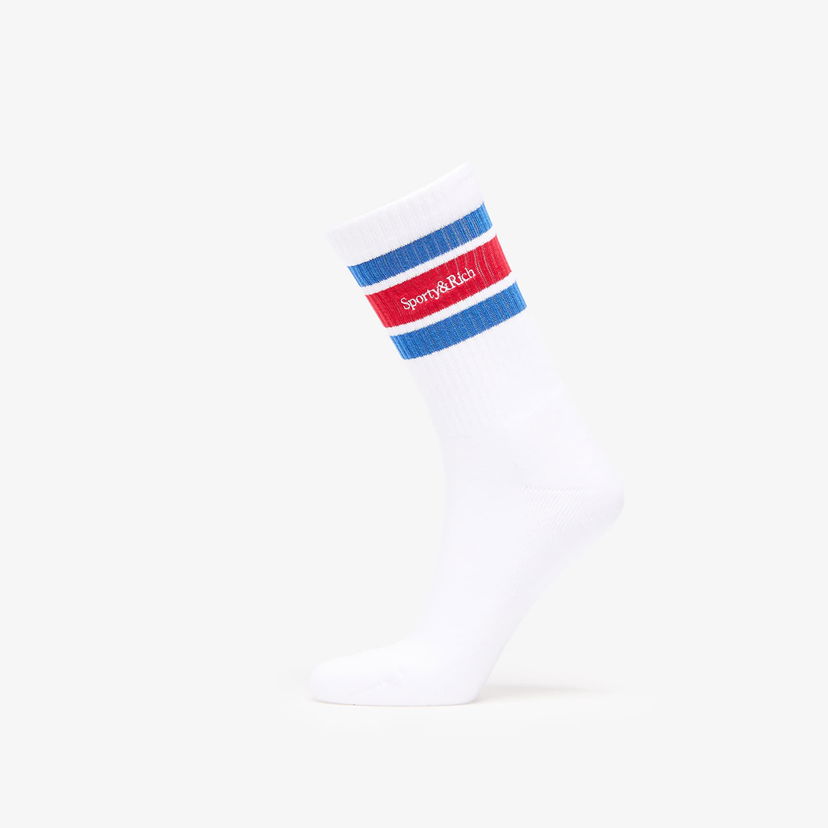 Čarape Sporty & Rich Sporty & Rich Serif Logo Socks Bijela | AC004622300WH44