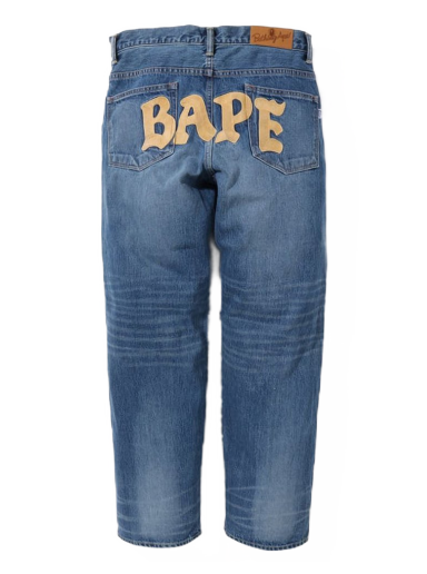 Jeans BAPE Relaxed Fit Denim Jeans Tamnoplava | 1I80-150-004