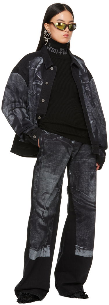 Jakna Jean Paul Gaultier Jean Paul Gaultier Trompe L'œil Denim Jacket Crna | 23/15-U-VE026ILP-D009-00, 3