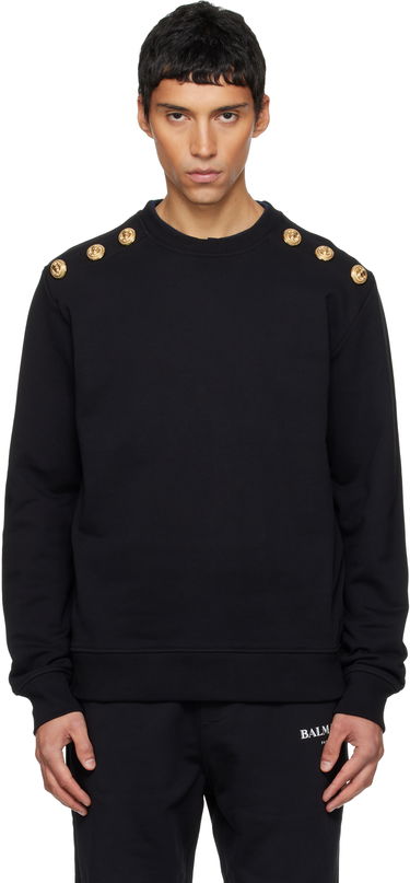 Dukserice Balmain Chain Lion Buttons Sweatshirt Crna | FH1JS155JB13, 0