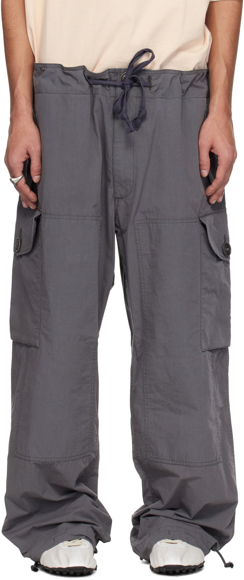 Cargo hlače Maison Margiela Maison Margiela Drawstring Cargo Pants Siva | S50KA0670 M35289