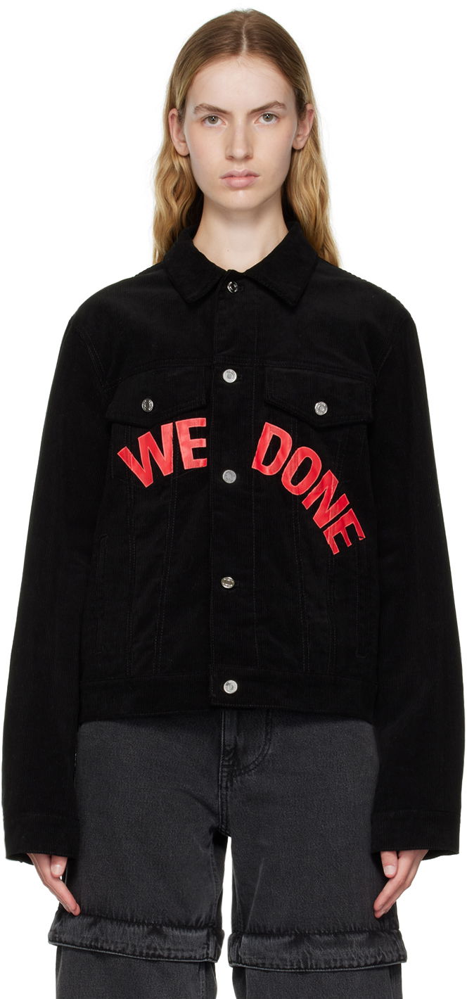 Bomber jakna We11done We11Done Corduroy Jacket Crna | WD-DJ3-22-375-U-BK
