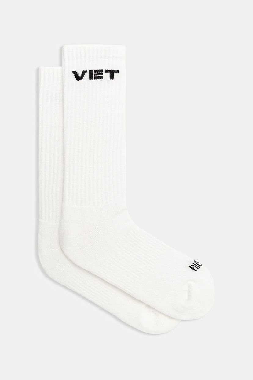Čarape VETEMENTS Vet Crew Socks Bijela | UH76SO250W