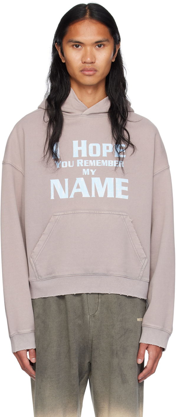 Dukserice We11done Lettering Hoodie Ljubičasta | WD-TH2-24-813-U-LP