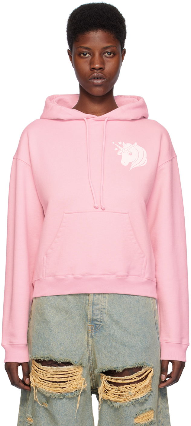Dukserice VETEMENTS Unicorn Hoodie Ružičasta | WE64HD200P