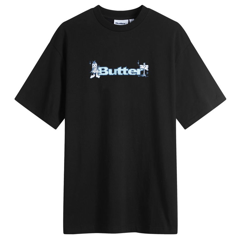 Majica kratkih rukava Butter Goods Quest Logo Black T-Shirt Crna | BGQ4240017-BLK