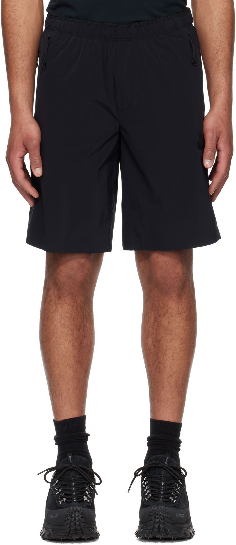 Kratke hlače Moncler Moncler Logo Patch Shorts Crna | K10912B0000759865
