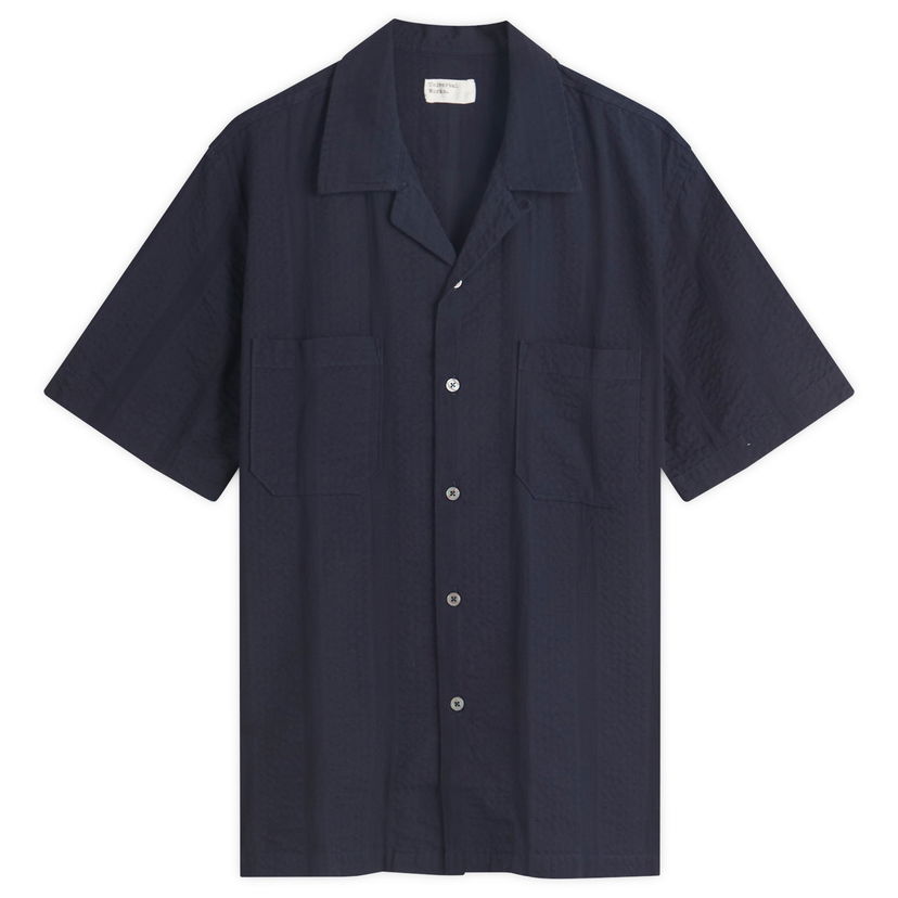 Košulja Universal Works Universal Works Maui Cotton Sal Road Shirt, Size Large Tamnoplava | 32666-NVY