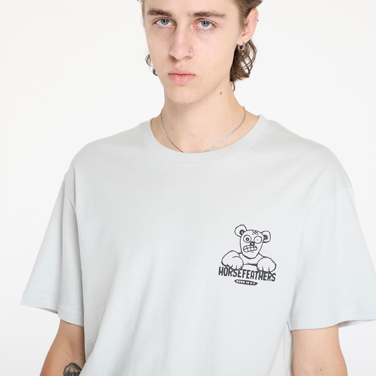 Majica kratkih rukava Horsefeathers Teddy T-Shirt Cement M Siva | SM1365B, 1