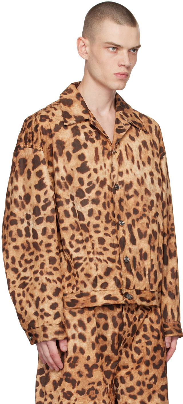 Jakna We11done We11done Allover Print Jacket Smeđa | WD-JK1-23-245-U-BR, 1
